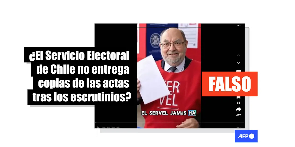 Es falso que el servicio electoral chileno no entregue copias