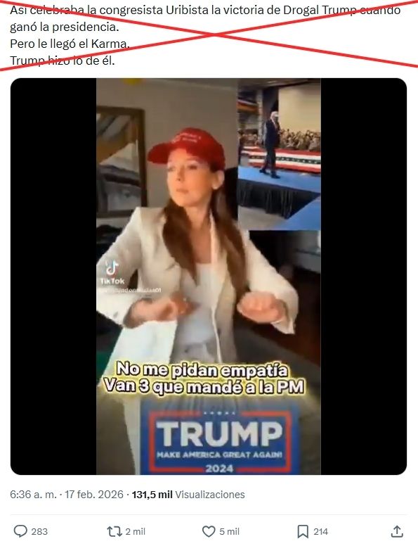 Un video confunde a la congresista colombiana vergara con una